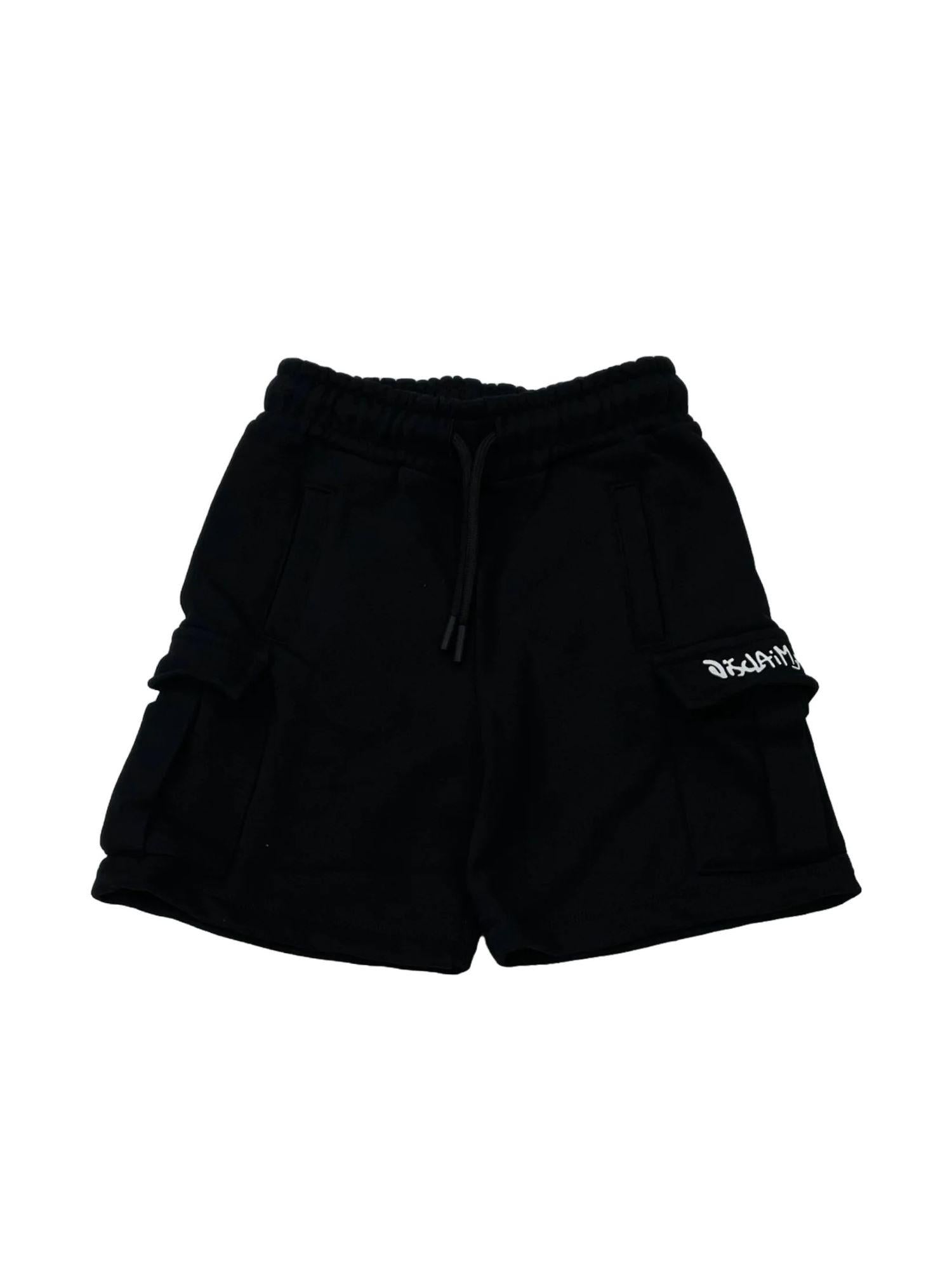 Disclaimer bermuda cargo in cotone nero 58406 NERO DISCLAIMER 