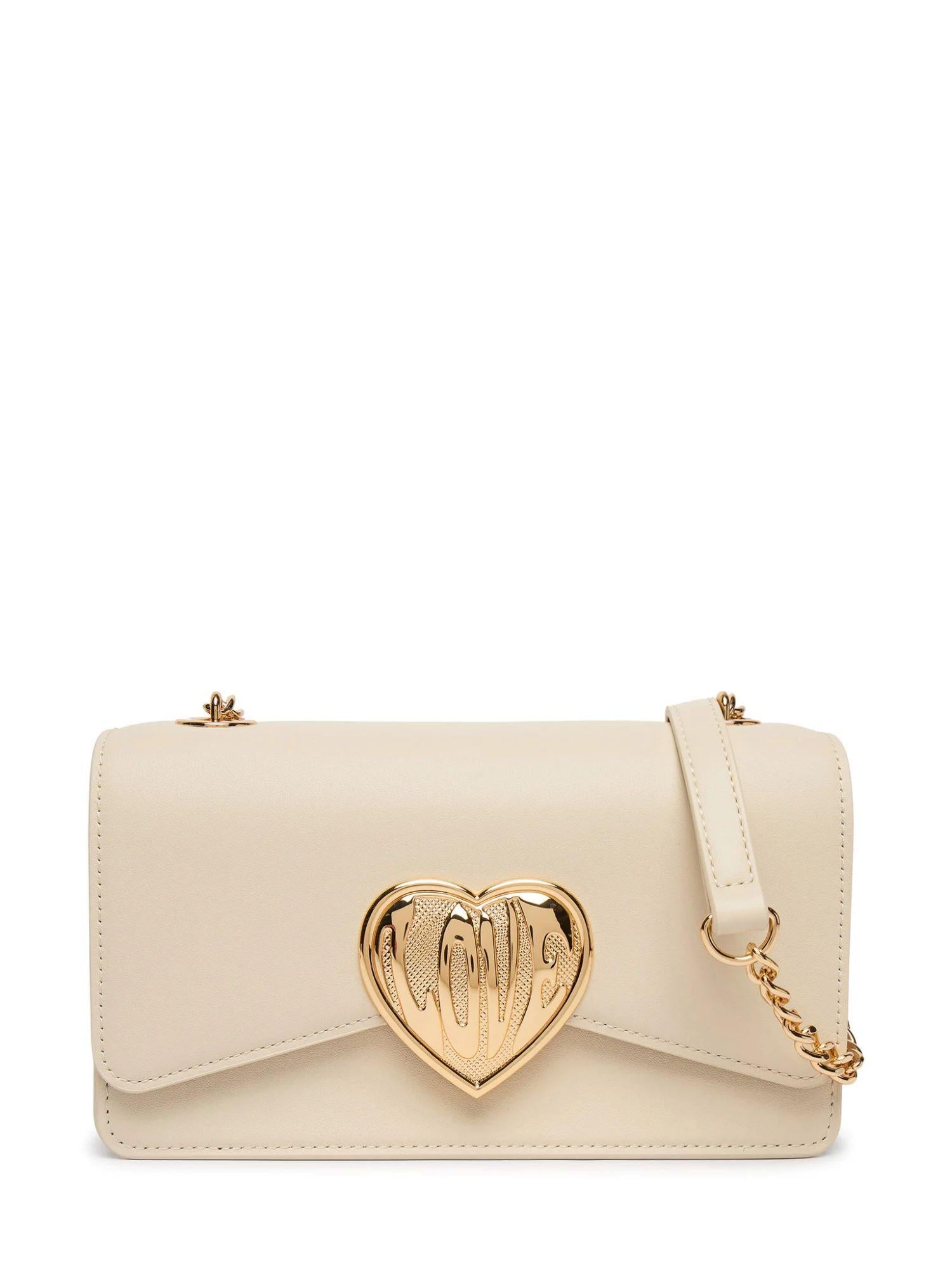 Love Moschino borsa a tracolla con placca logo ecrù JC4147PP1O-L16 11A MOSCHINO LOVE 