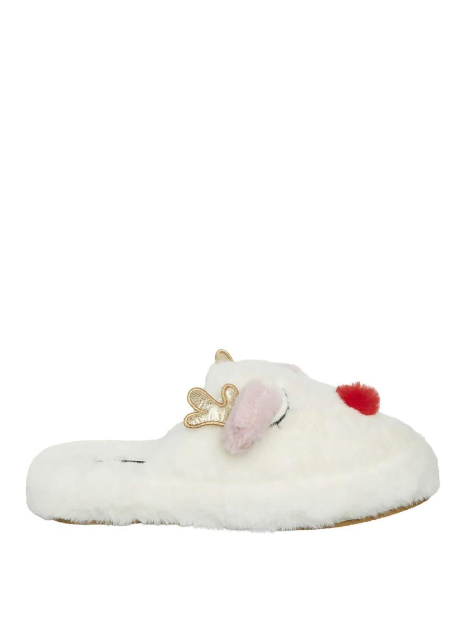 Vero Moda ciabatte in tessuto furry con renna bianco 10314925 PRISTINE VERO MODA 
