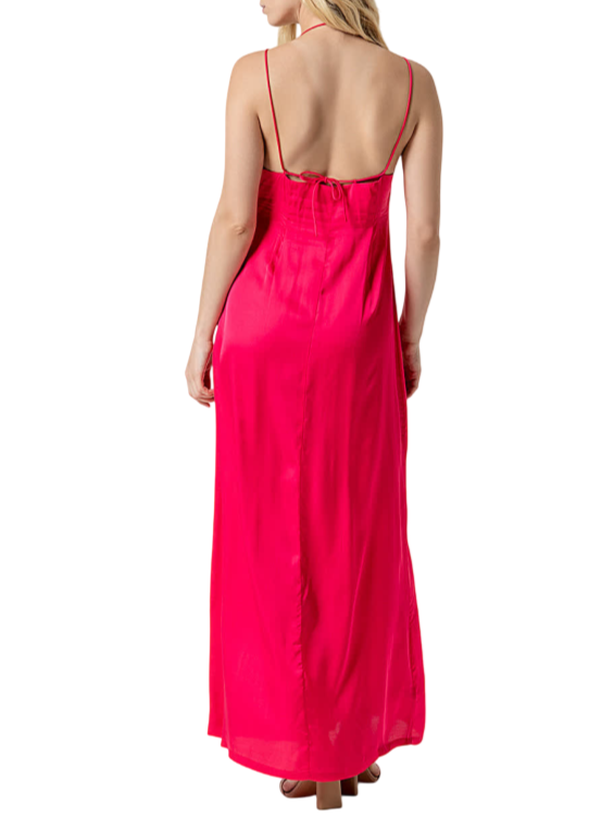 Surkana abito lungo in raso fucsia 525LITE721 32 SURKANA 