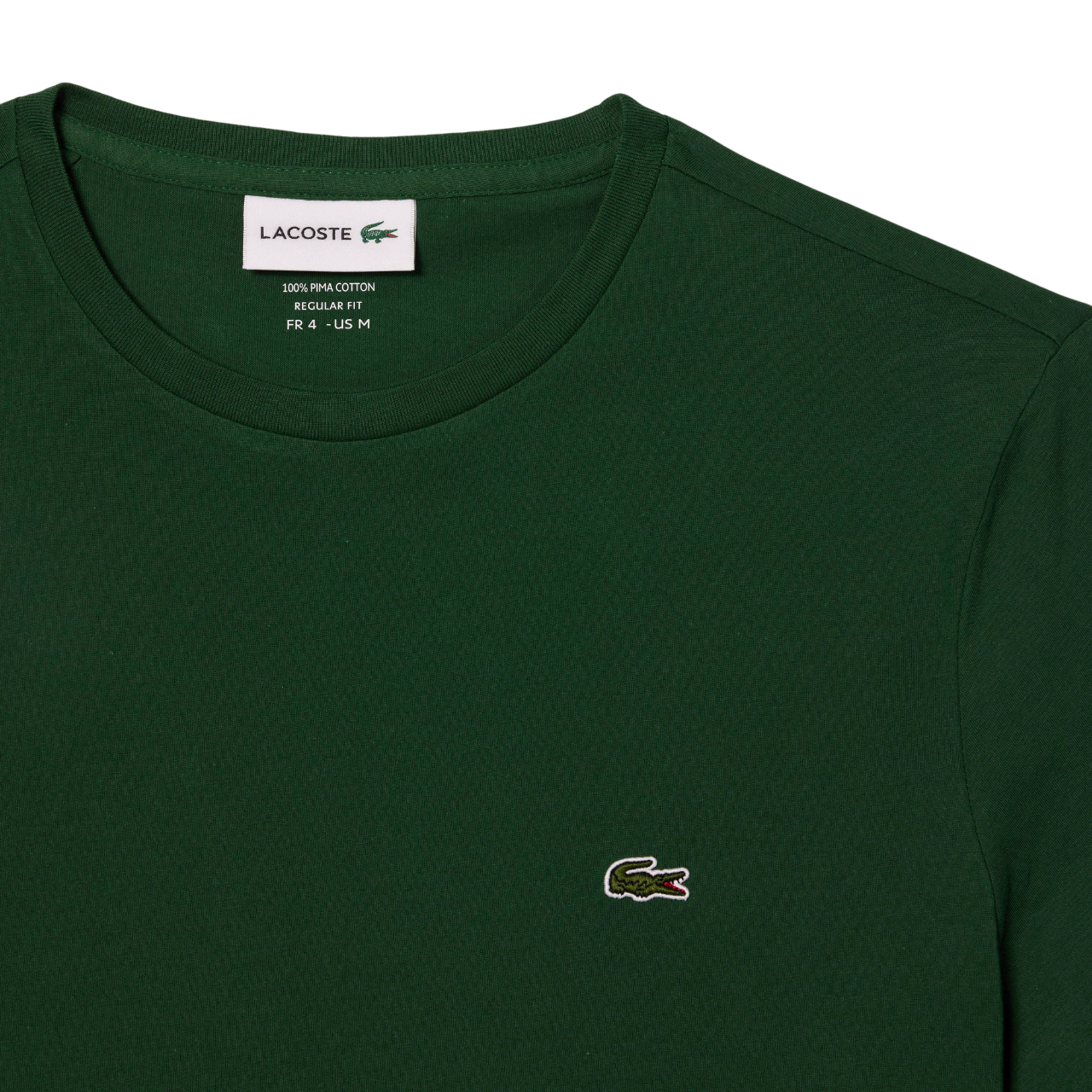 Lacoste T-shirt manica corta in cotone Pima verde scuro TH6709 132 LACOSTE 