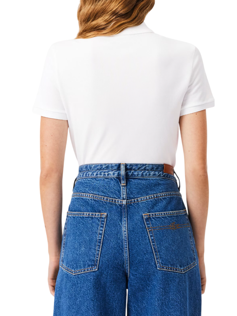 Lacoste polo donna manica corta in piquè bianco PF5462 001 LACOSTE 