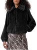 Surkana pelliccia ecologica con zip nero