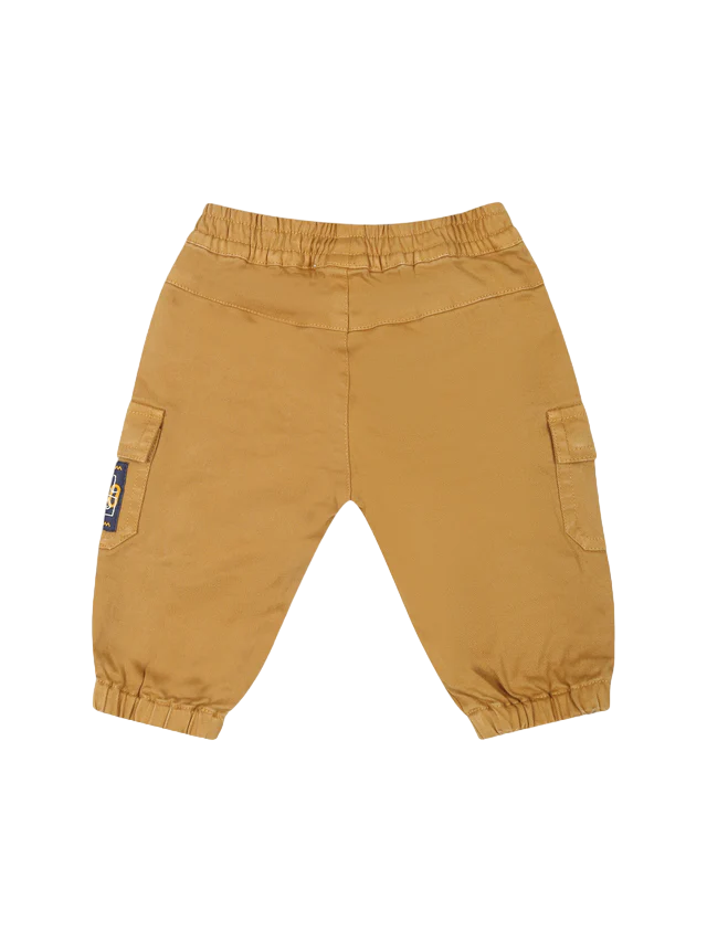 Moschino pantaloni cargo in cotone con tasconi marrone