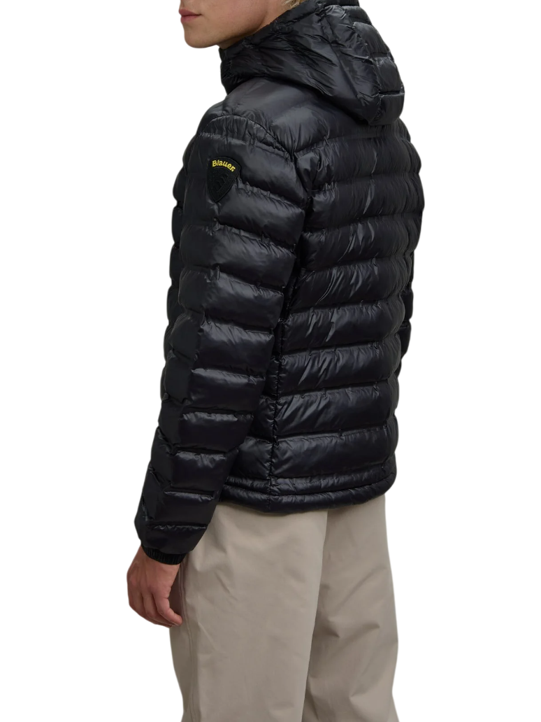 Blauer piumino uomo Charles con cappuccio nero verde 25WBLUC02132-007284 999EN BLAUER 