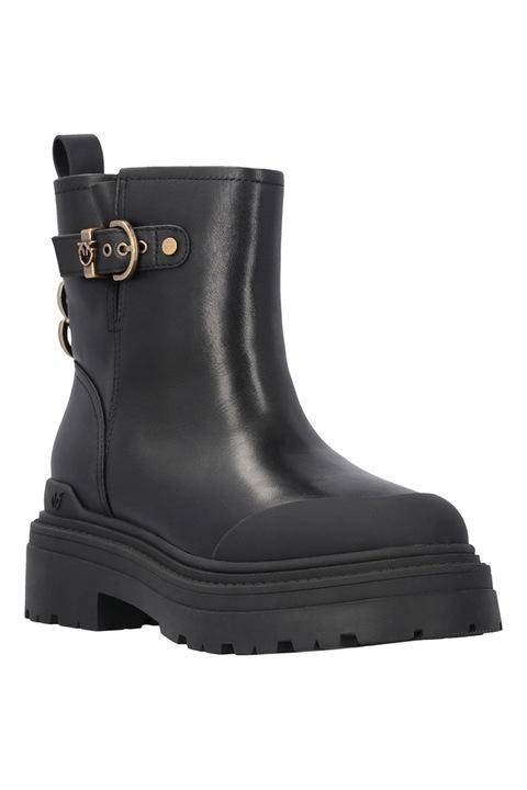Pinko stivaletti anfibi Mia in pelle nero SD0409P001 Z99 PINKO 