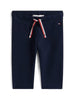 Tommy Hilfiger pantaloni neonato in cotone millerighe blu