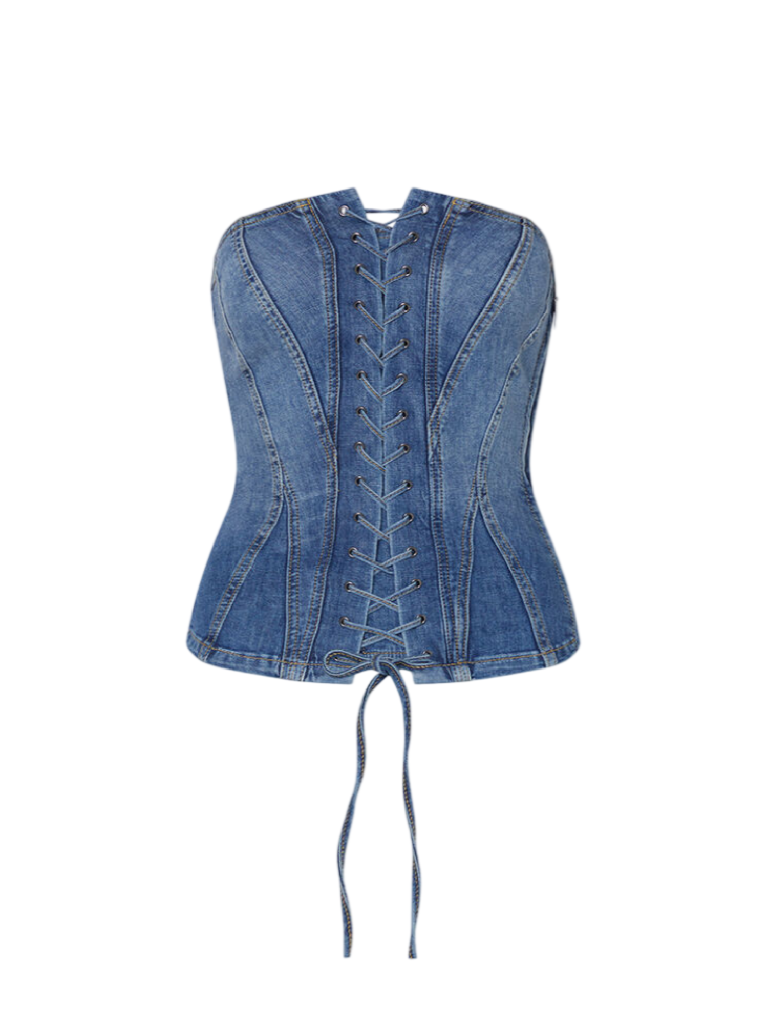 Liu Jo top bustier in denim lavaggio medio UA6506D0399 79157 LIU JO 