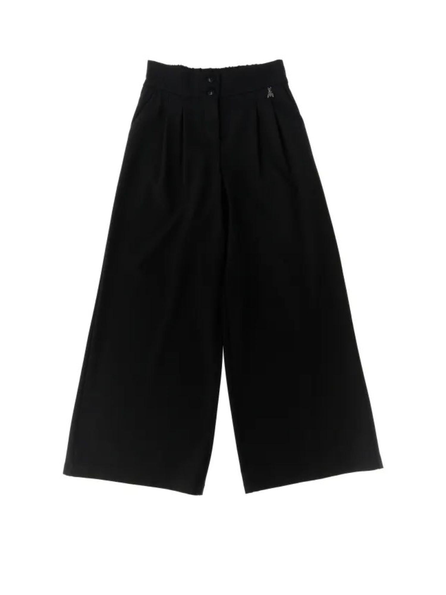 Patrizia Pepe pantaloni gamba larga con pinces nero 7P0386-A555 K103 PATRIZIA PEPE 