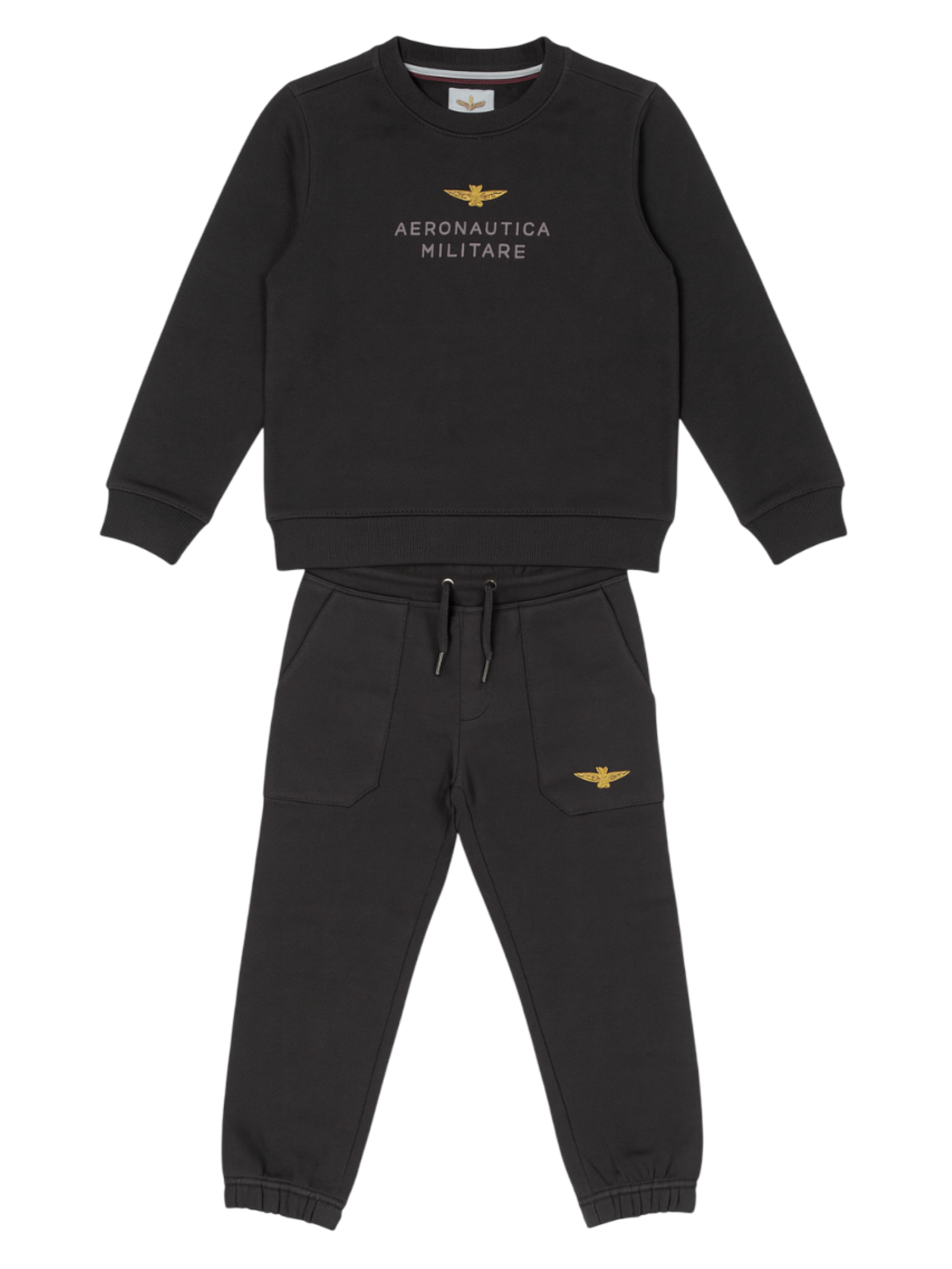 Aeronautica Militare tuta sportiva bambino con logo nero 252TF0008A N01 AERONAUTICA MILITARE 