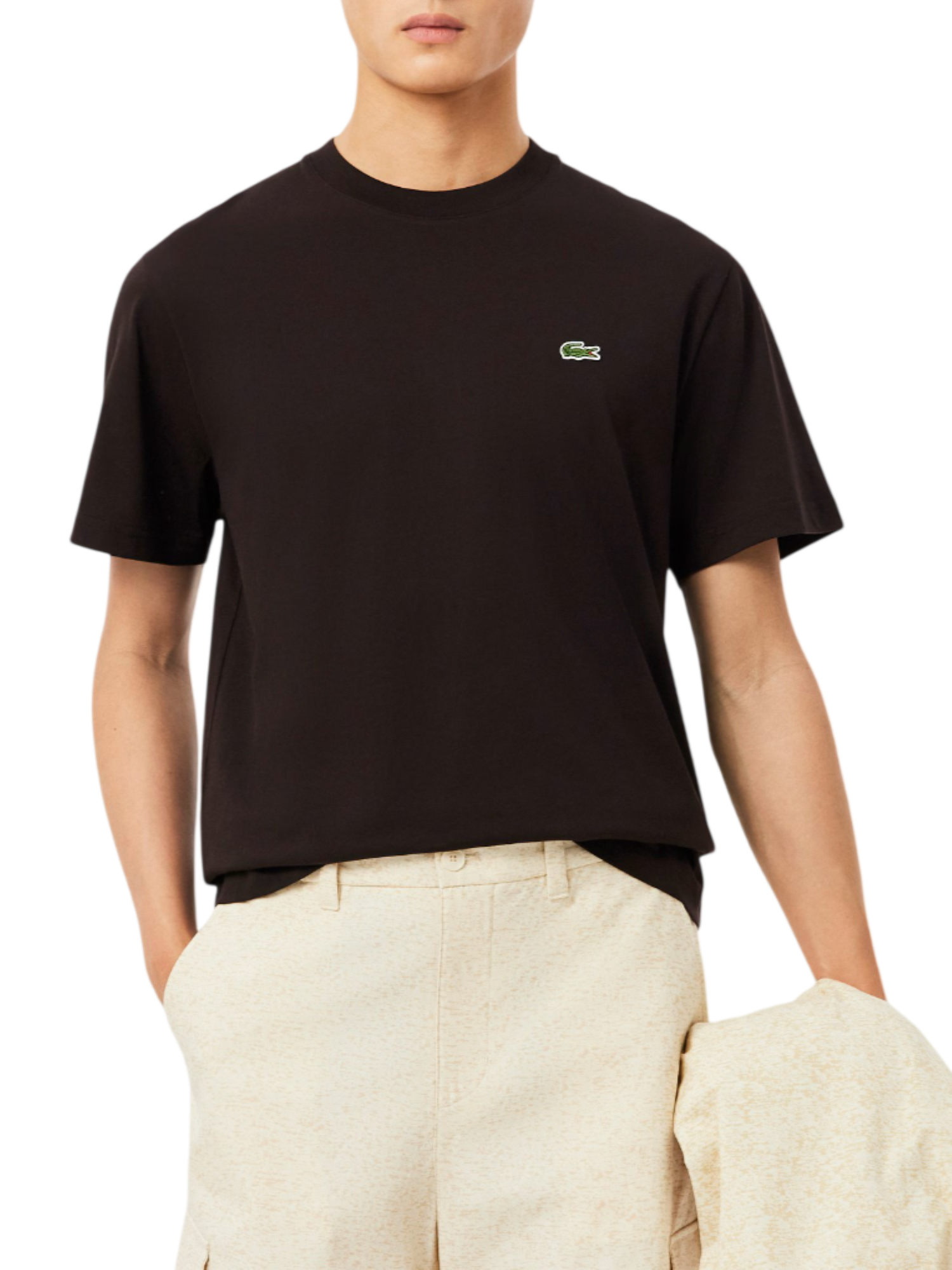 Lacoste T-shirt manica corta con cotone marrone TH7318 3LA LACOSTE 