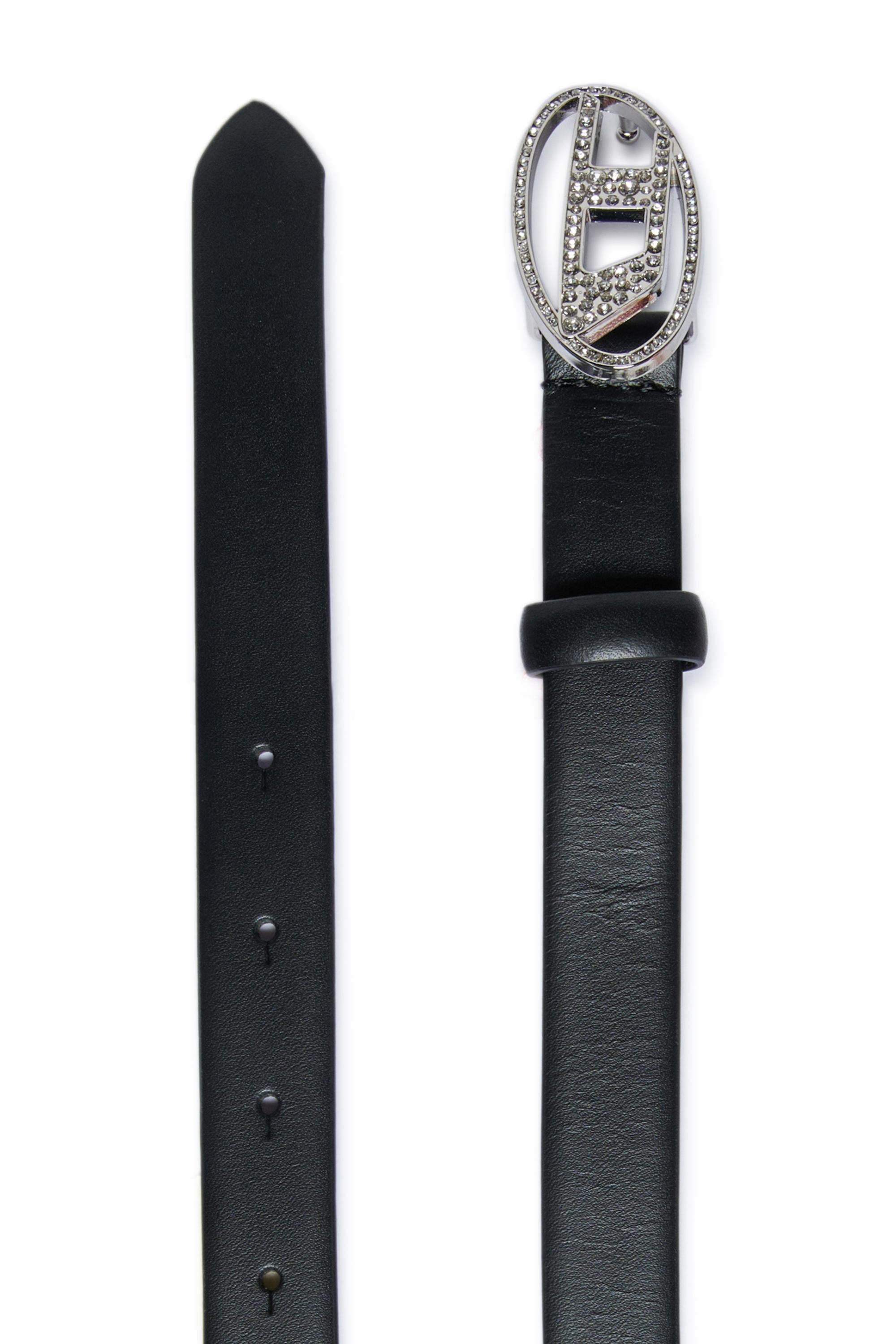Diesel cintura in pelle con logo strass nero J02524-KXBLR K900 DIESEL 