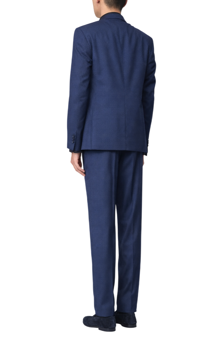 Manuel Ritz abito uomo giacca e pantaloni in tessuto operato blu 4032A3304-263143 89 MANUEL RITZ 