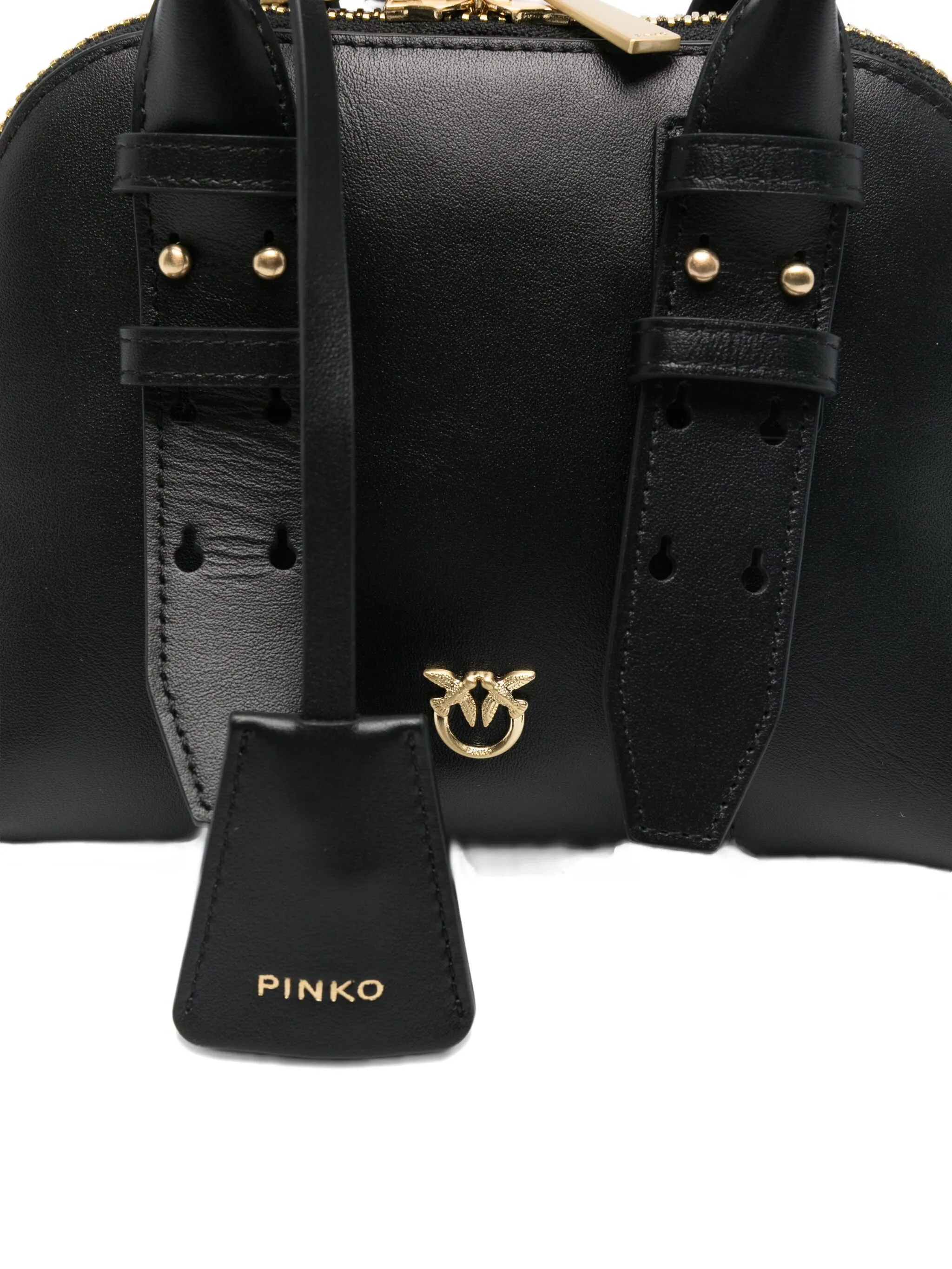 Pinko borsa a mano Bowling in pelle nero 105333-A0QO Z99V PINKO 