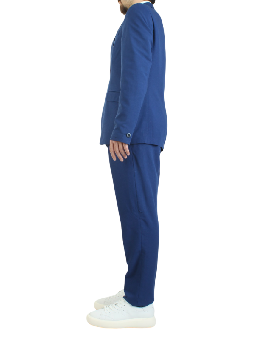 Alta Tensione abito uomo monopetto in misto lino blu 1520F-2607MP-IODIO ROYAL ALTA TENSIONE 