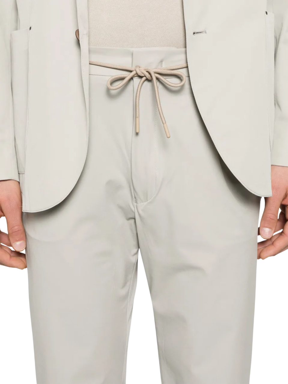 Manuel Ritz pantaloni slim fit in tessuto tecnico ecrù 3832P5004C-253271 23 MANUEL RITZ 