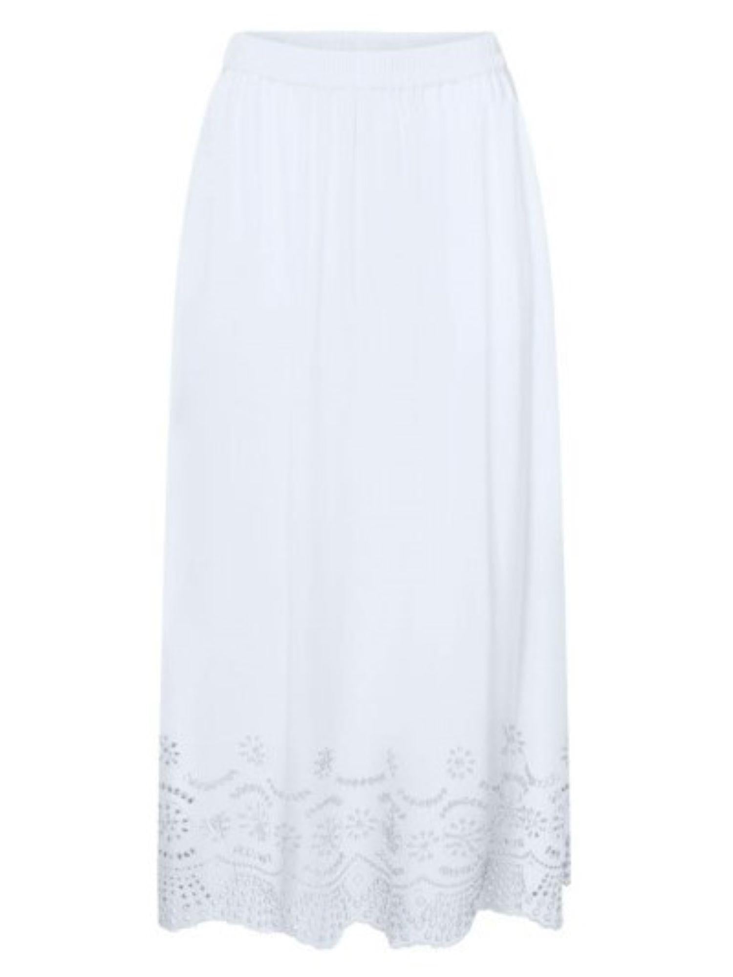 Only gonna lunga con pizzo Sangallo bianco 15342574 BRIGHT WHITE ONLY 