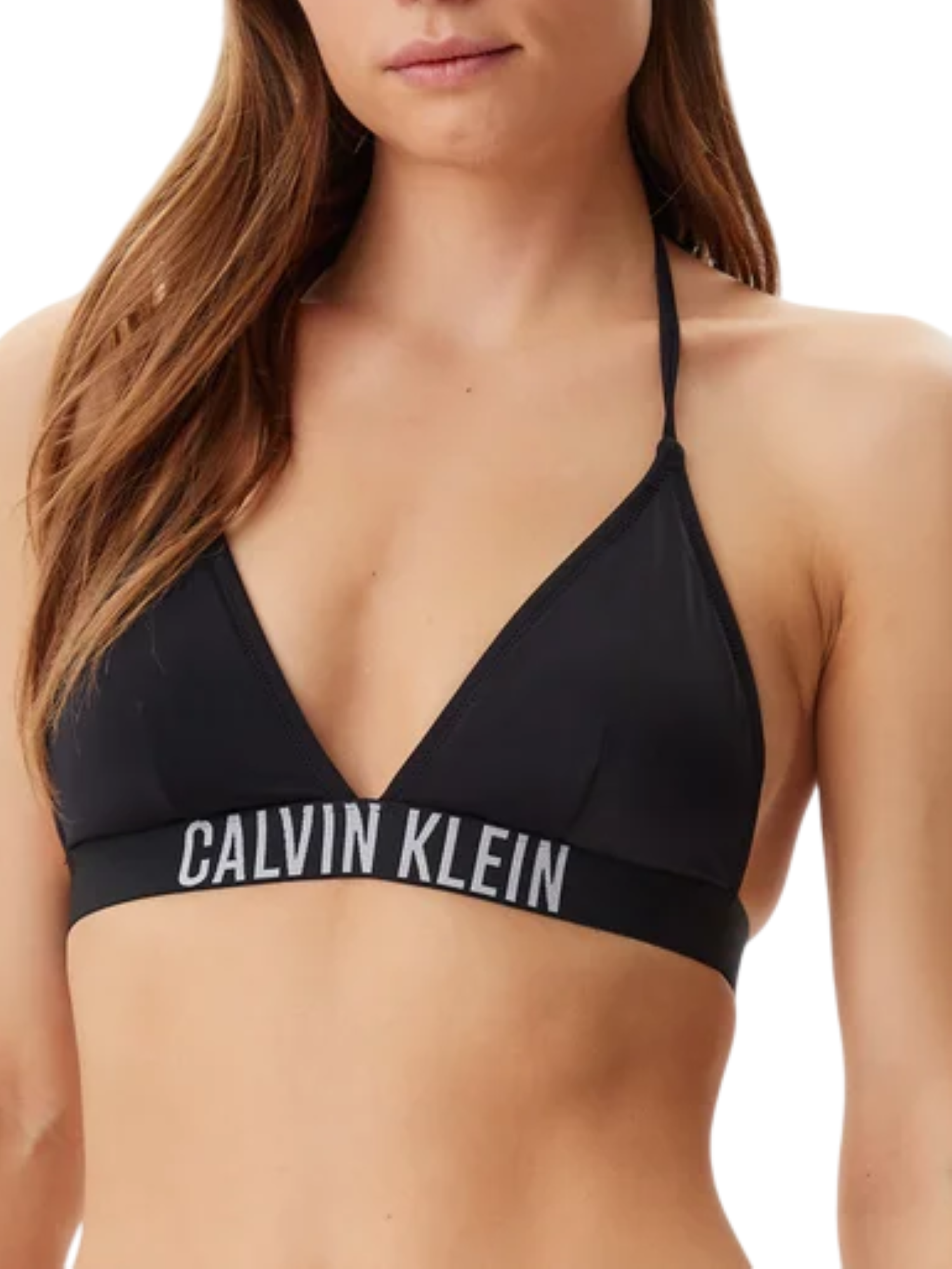 Calvin Klein reggiseno beachwear con fascia logata nero KW0KW02854 BEH Calvin Klein Beachwear 