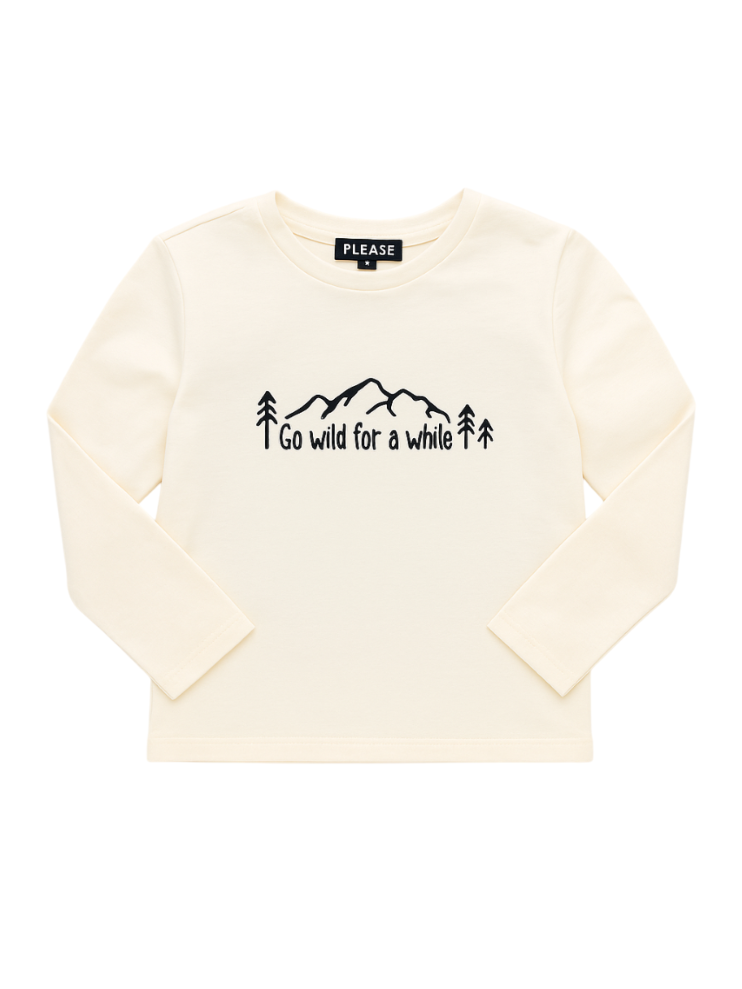 Please T-shirt manica lunga bambino panna ML41030B77 3102 PLEASE KID 