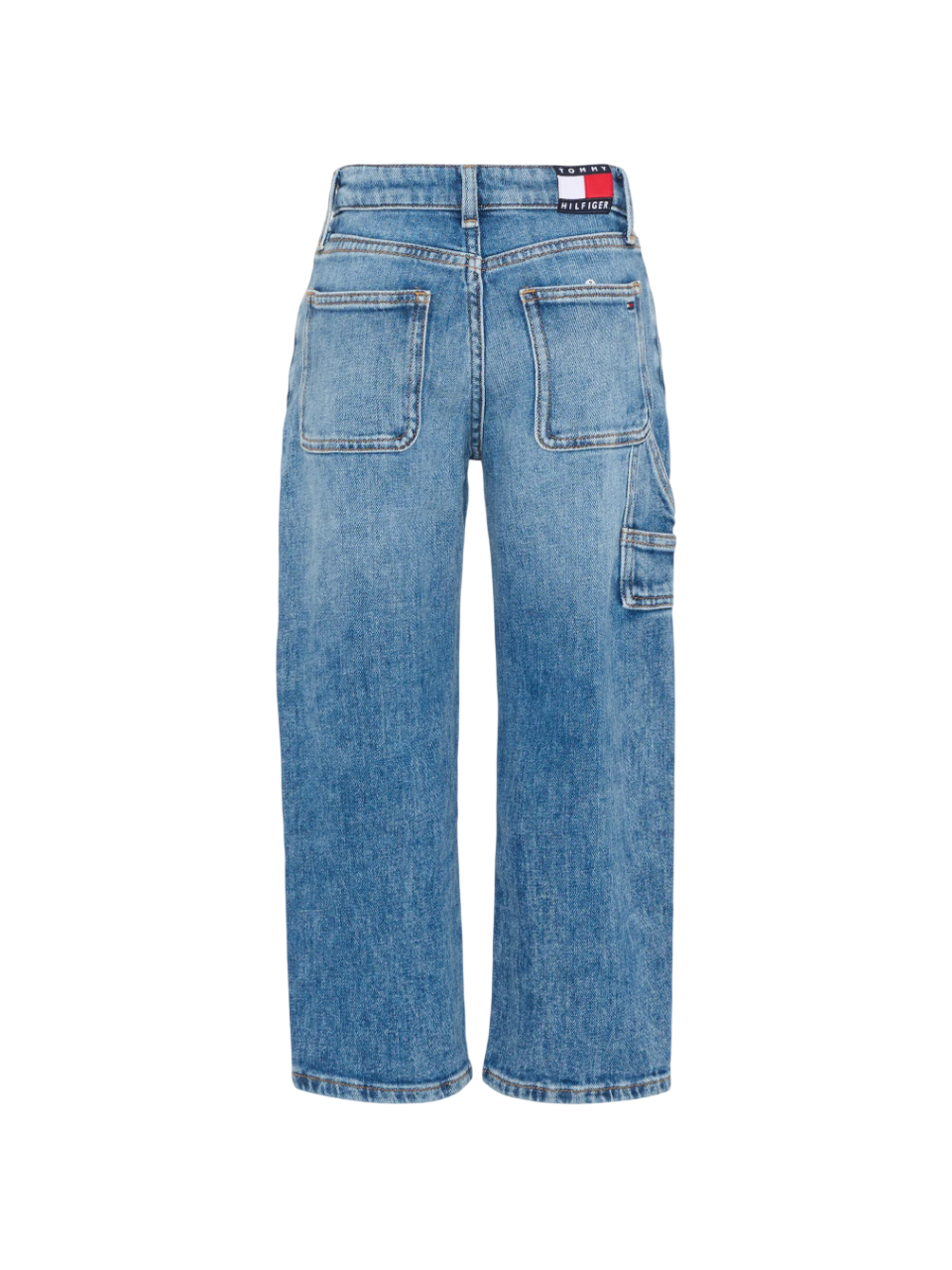Tommy Hilfiger jeans bambino Heritage flag baggy lavaggio medio KB0KB10343 1A6 Tommy Hilfiger 