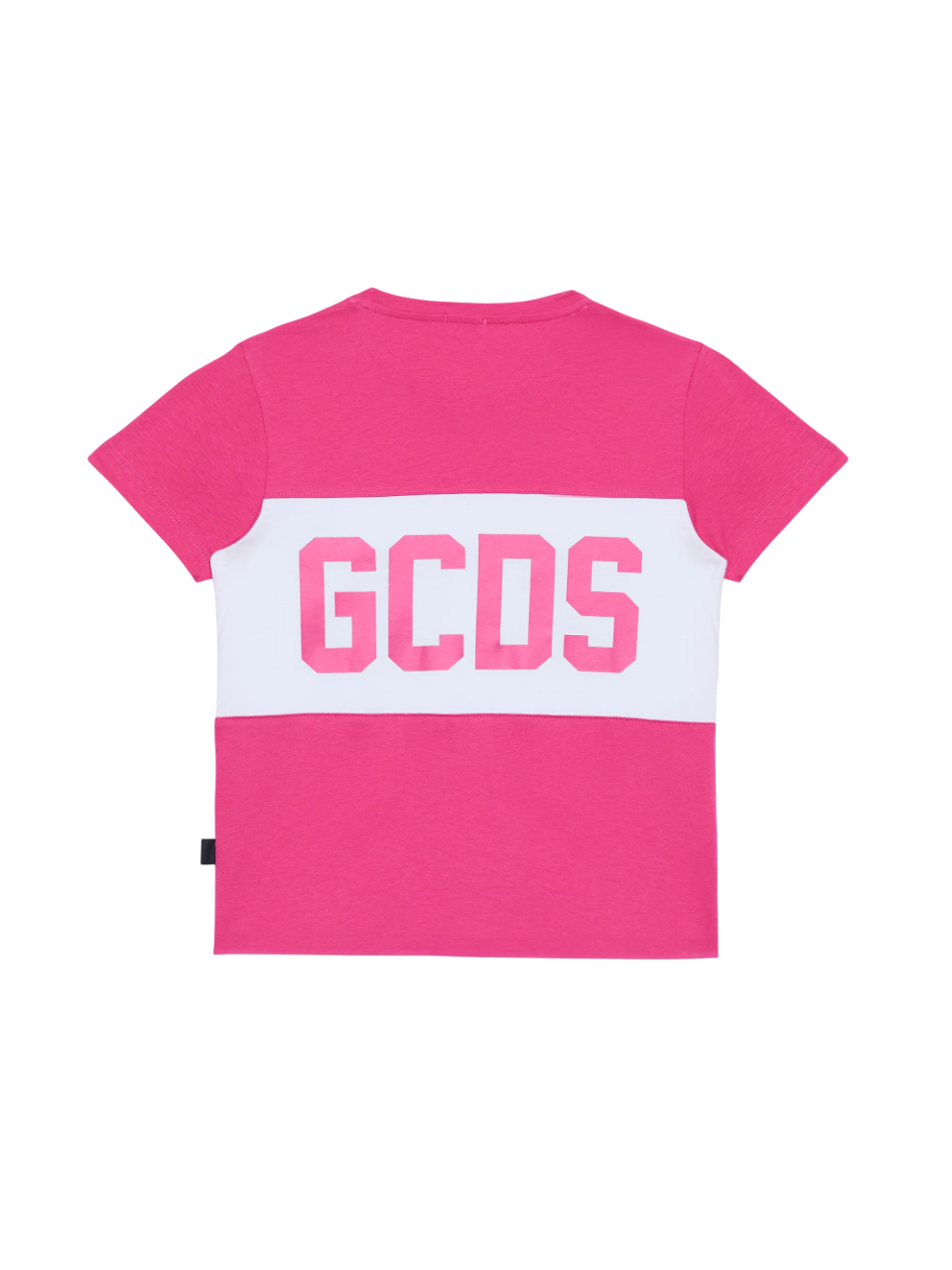 Gcds T-shirt bambina con banda logo fucsia B2JU2329JF1 FUCHSIA GCDS 