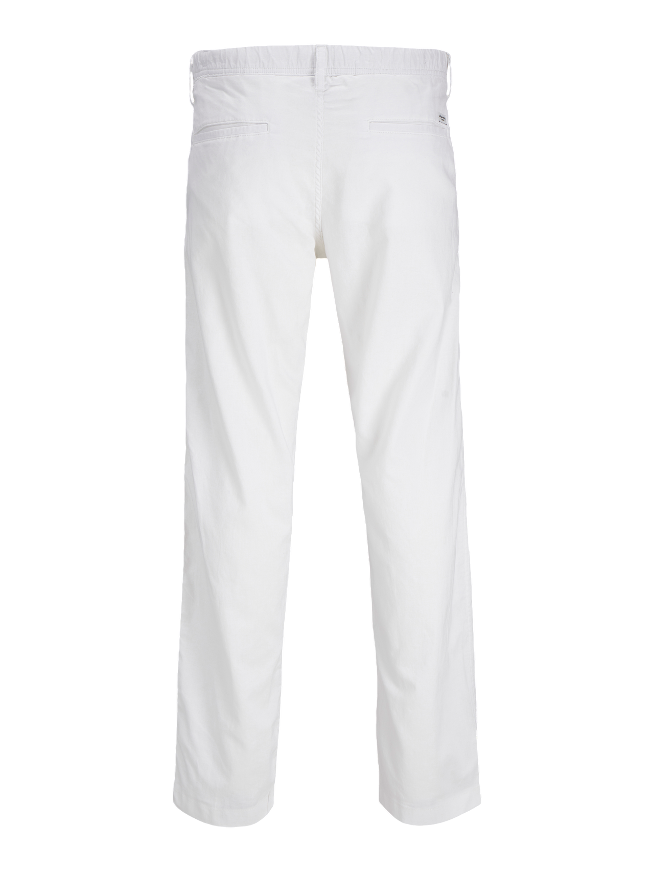 Jack&Jones pantaloni uomo misto lino relaxed fit bianco 12274977 WHITE JACK&JONES 