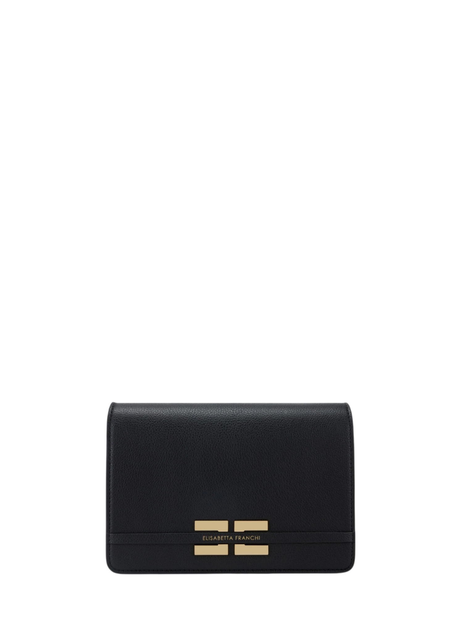 Elisabetta Franchi borsa a tracolla in ecopelle martellata nero BS39A61 110 ELISABETTA FRANCHI 