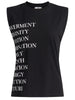 Elisabetta Franchi T-shirt smanicata con spalline nero