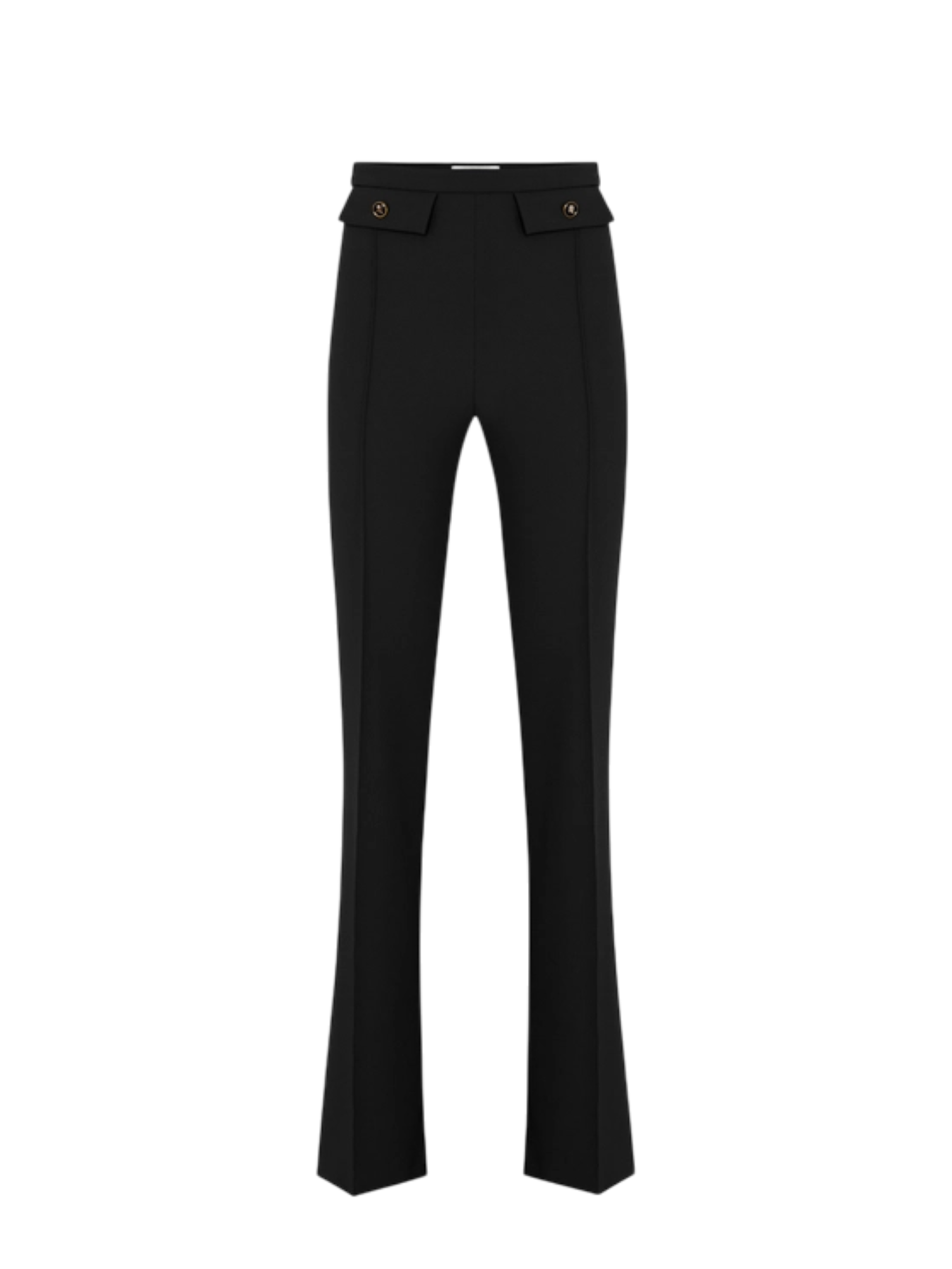 Elisabetta Franchi pantaloni a zampa in crepe nero PA12156E2 110 ELISABETTA FRANCHI 