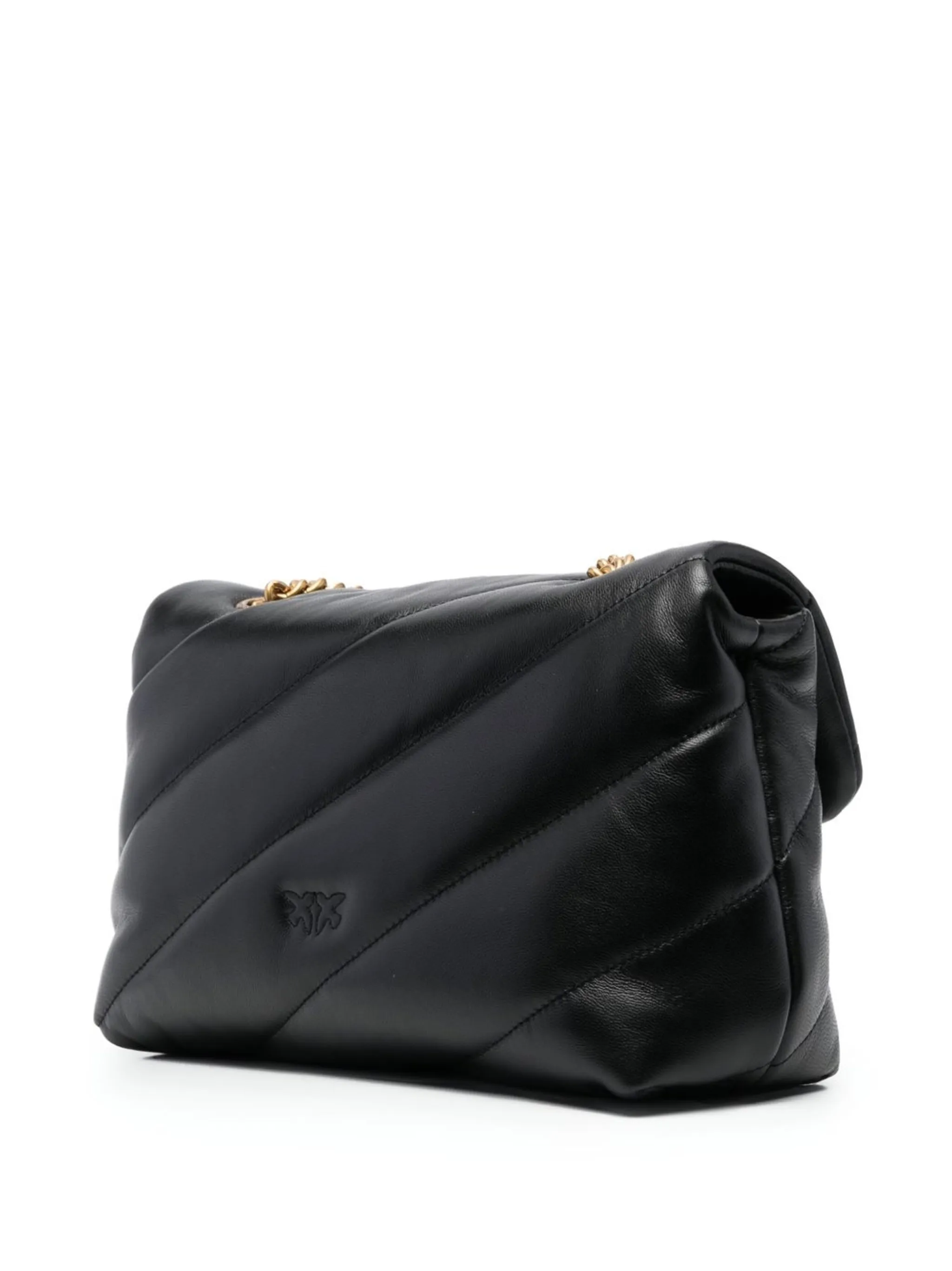 Pinko borsa Love Bag Puff Classic in pelle trapuntata nero oro 100038-A0F2 Z99Q PINKO 