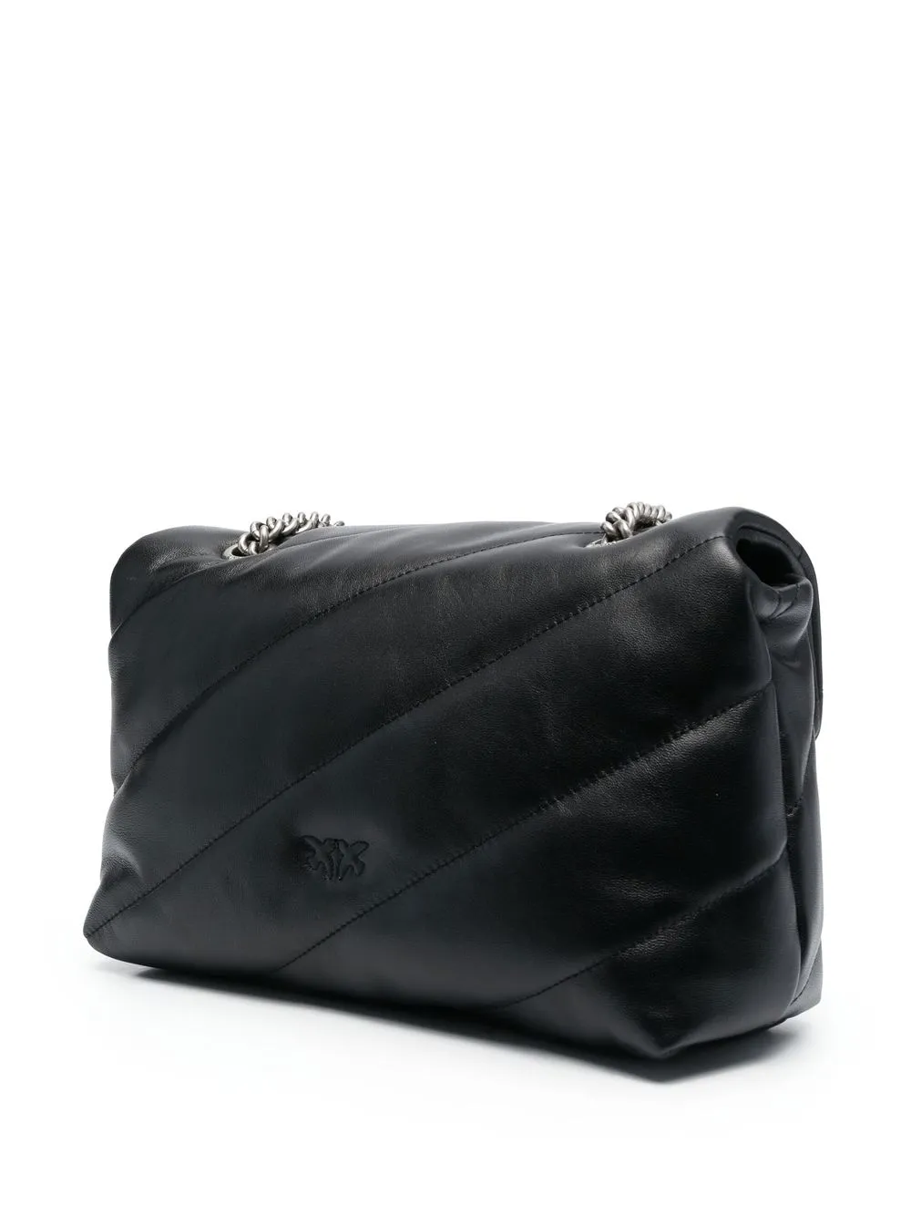 Pinko borsa Love Bag Classic Puff in pelle nero argento 100038-A0F2 Z99O PINKO 