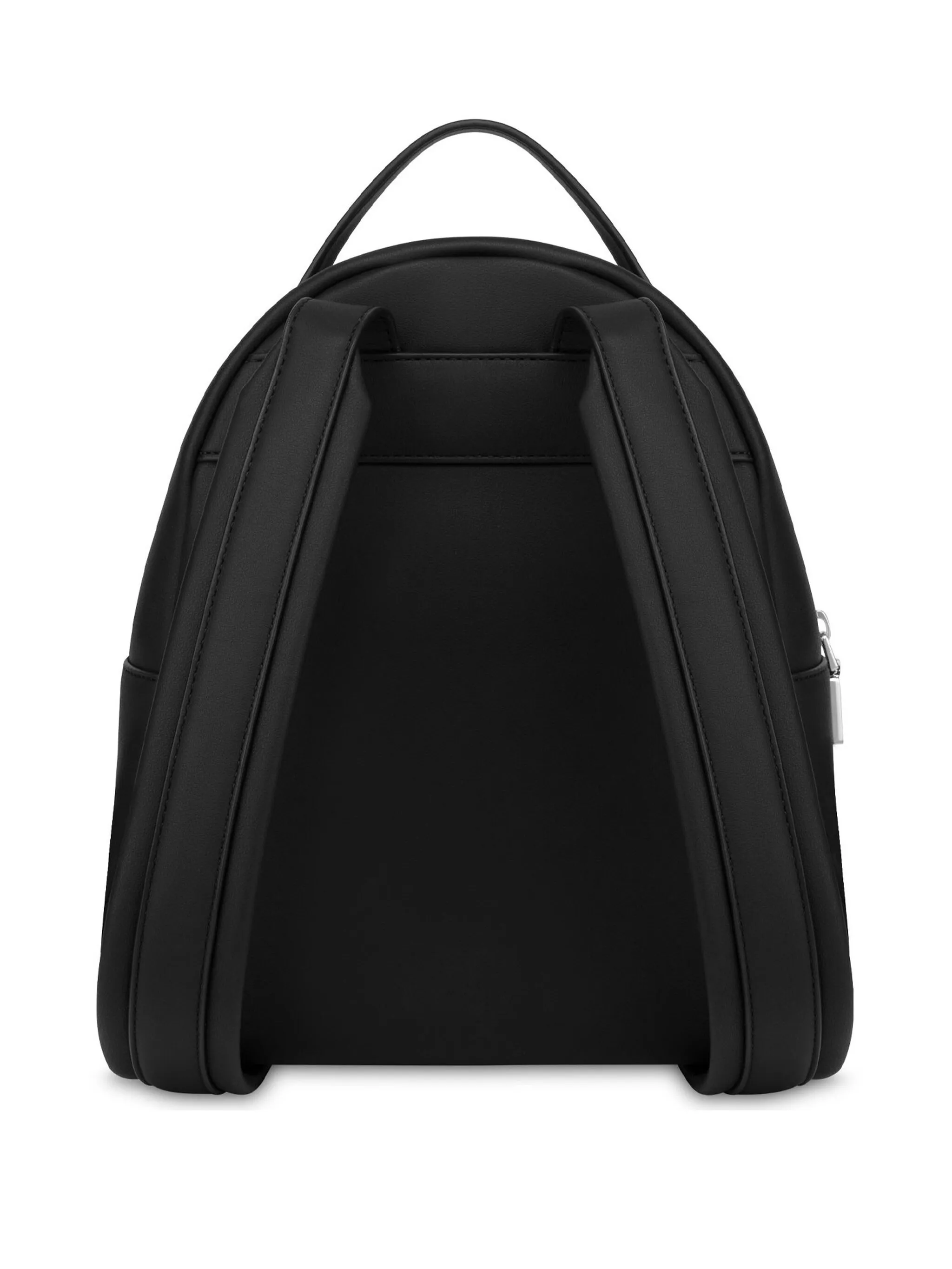 Love Moschino zaino in ecopelle con placca logo nero argento JC4258PP0M-KD0 00B MOSCHINO LOVE 