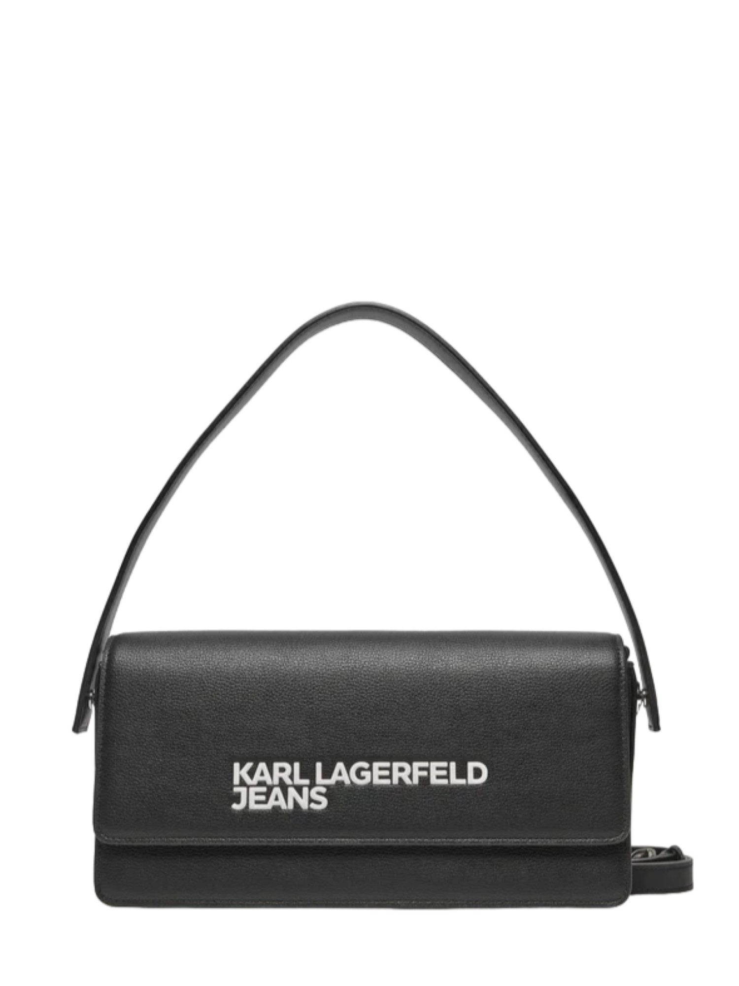 Karl Lagerfeld Jeans borsa a spalla in ecopelle con logo nero