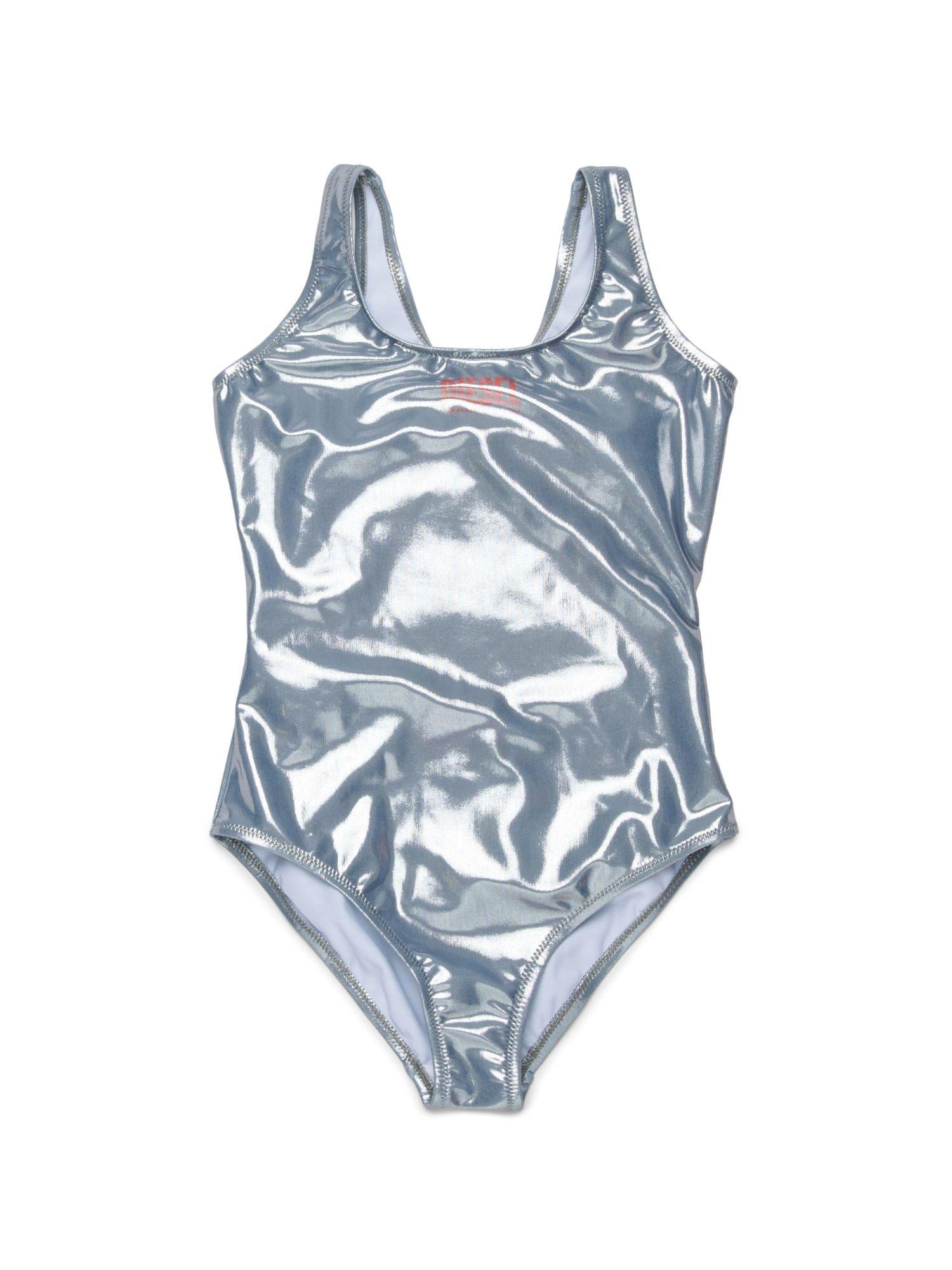 Diesel costume intero bambina in tessuto laminato argento J02721-KYA1E K90A DIESEL 