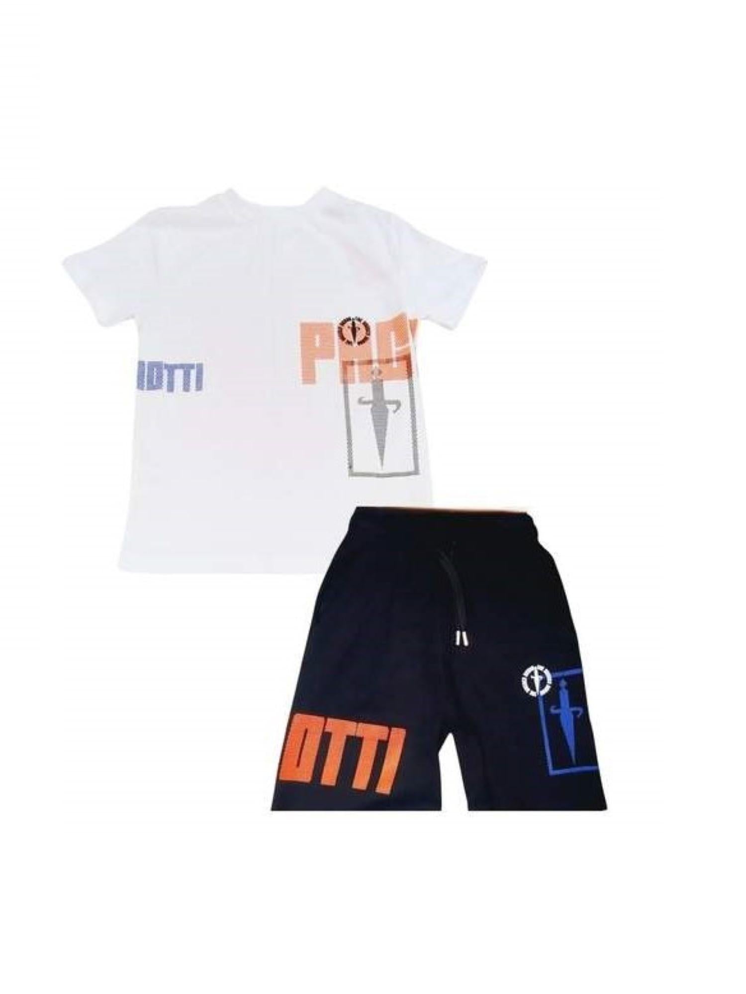 Cesare Paciotti completo T-shirt e shorts bianco nero COMP5115B BIANCO Cesare Paciotti 