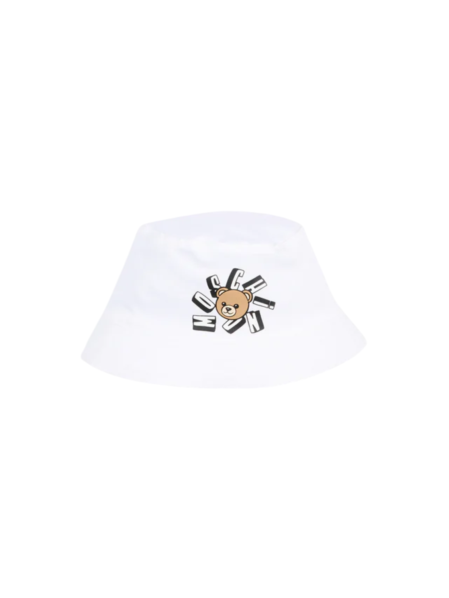 Moschino cappello alla pescatora neonato con orsetto bianco MNX057-LPA01 10101 MOSCHINO 