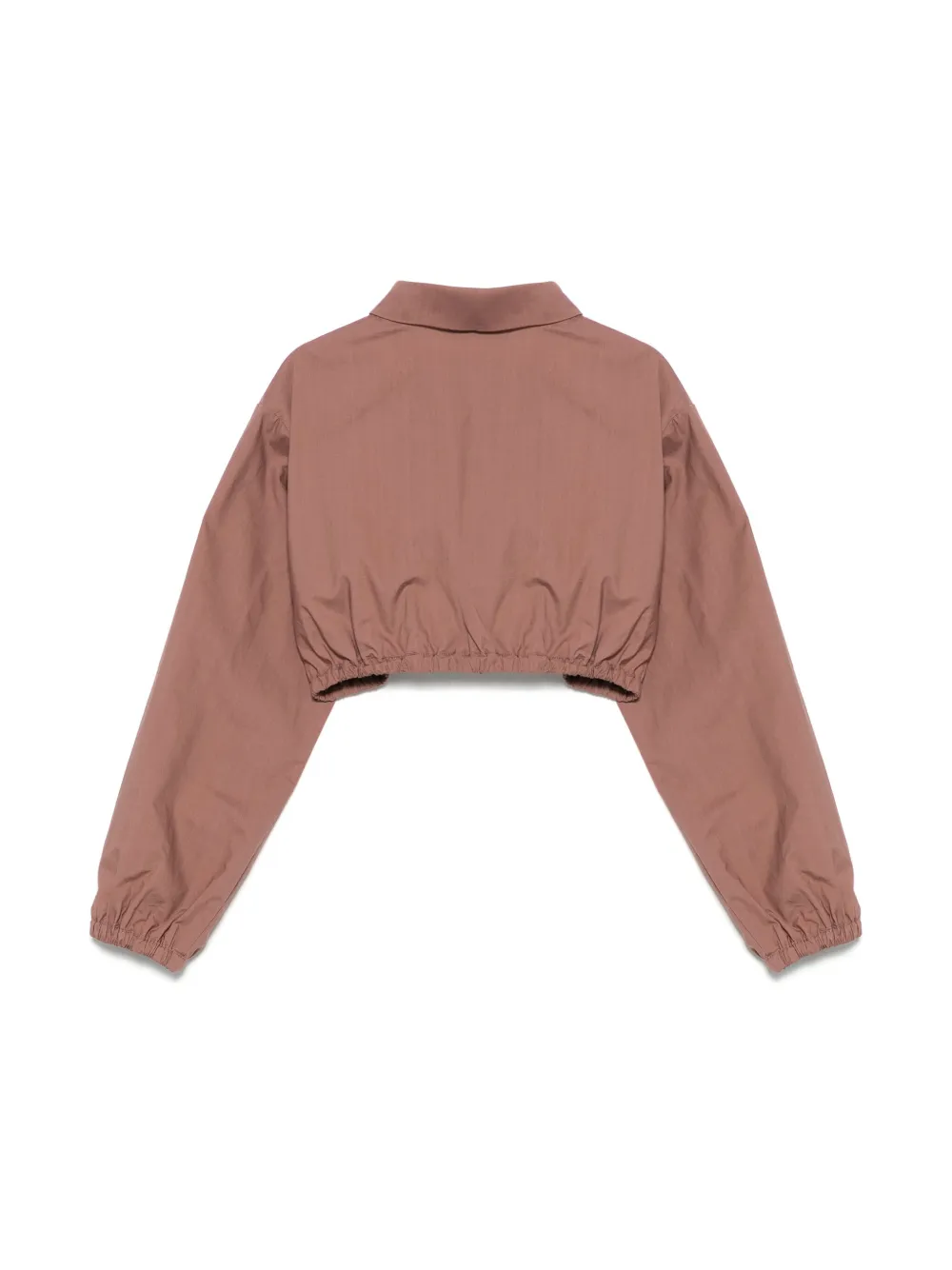 Pinko Up camicia crop maniche lunghe con logo marrone KFCA0040CA101 6018 PINKO KIDS 
