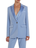 Relish giacca blazer Satyne con dettagli satin celeste