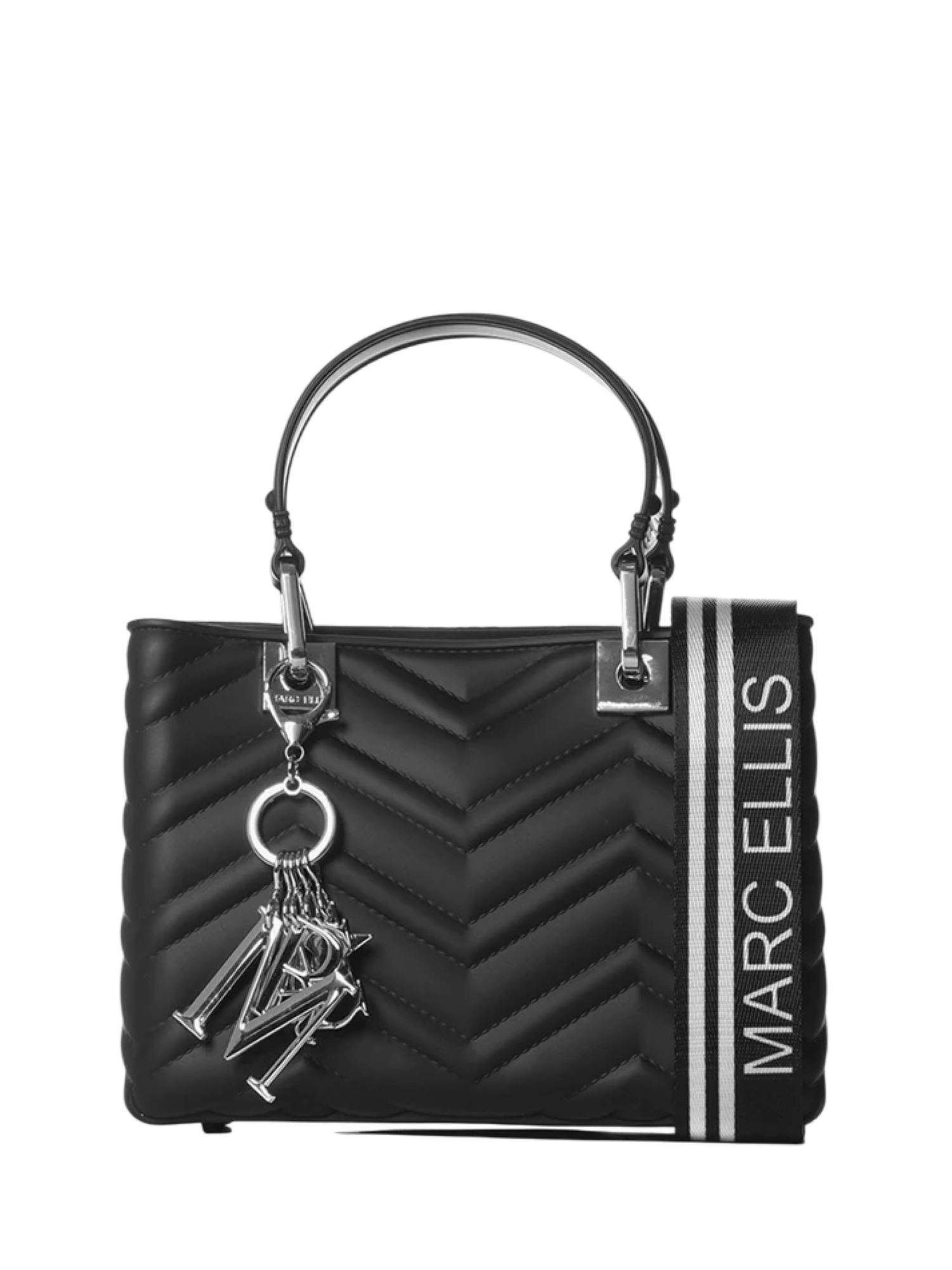MARC ELLIS FLAT KRISSY M WAVEBLACK-SATIN SILVER