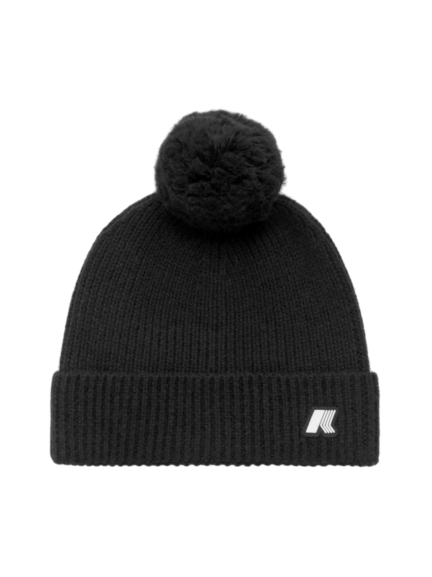 K-way cappello bambina in lana con pompon nero melange K31359W AZ3 K-WAY 