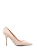 Love Moschino decollete a punta in suede nude