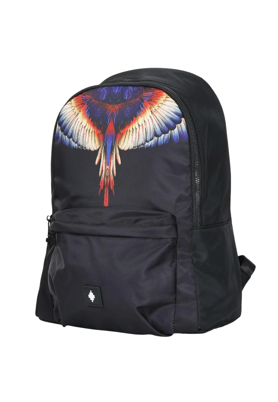 County of Milan zaino in nylon con stampa iconica nero COMAF250107 NERO-YELLOW WINGS COUNTY OF MILAN 