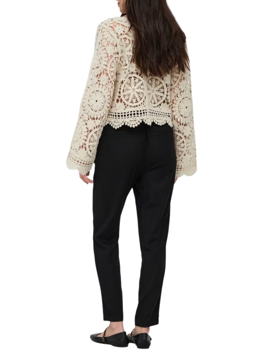 Only cardigan crochet donna beige chiaro 15369739 BIRCH ONLY 