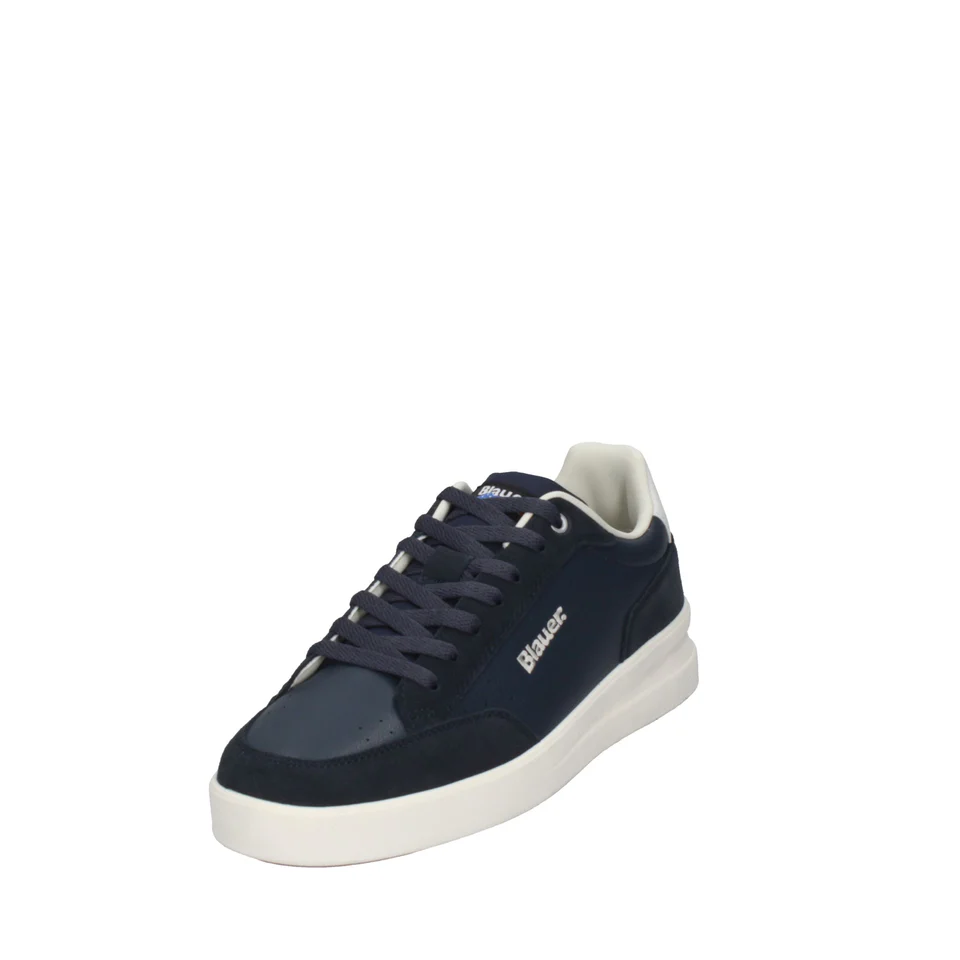 Blauer sneakers uomo Kyoto in pelle e suede blu S6KYOTO01-LES NVY BLAUER 