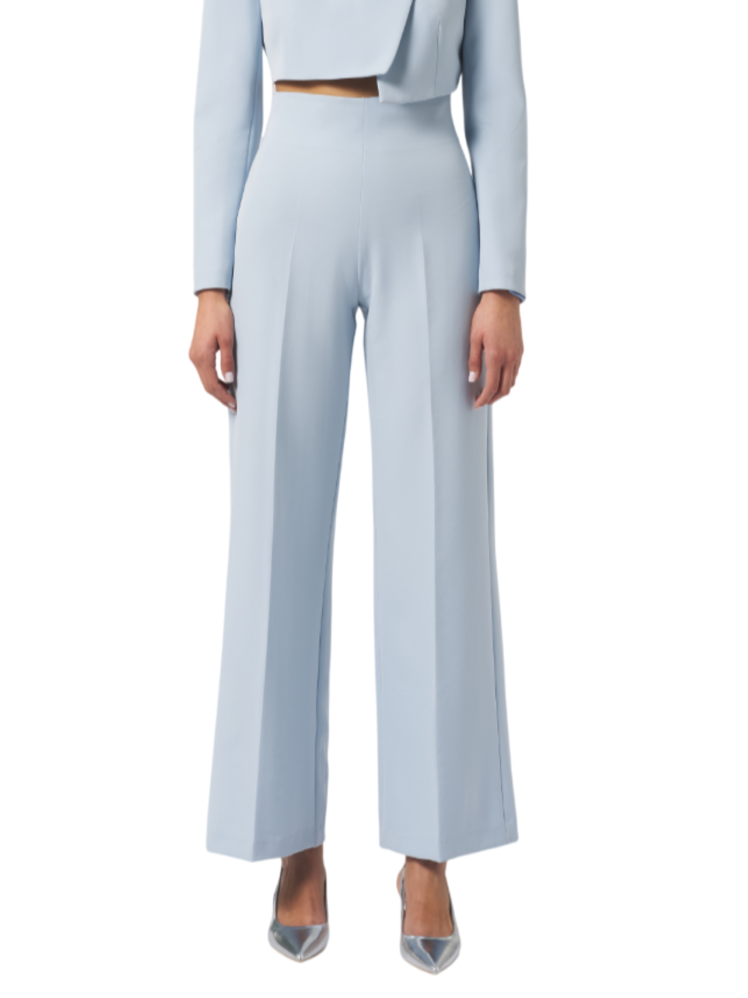 Silence pantaloni palazzo vita alta celeste SD2025HONEY SKY SILENCE 