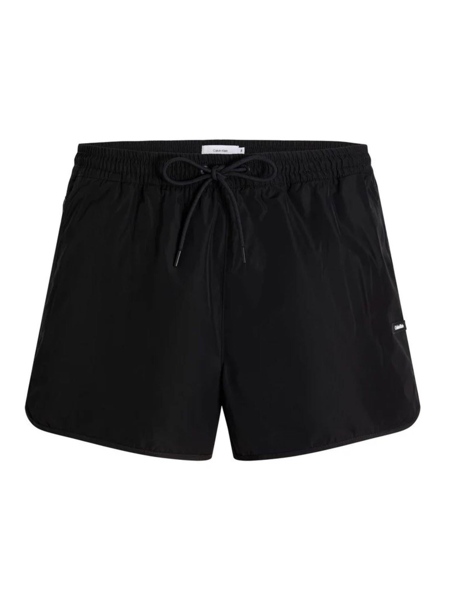 Calvin Klein boxer mare corti con patch logo nero KM0KM01110 BEH Calvin Klein Beachwear 