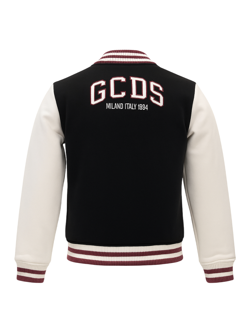 Gcds giubbino bomber bambino colorblock nero bianco B2JM0911BA4 BLACK GCDS 