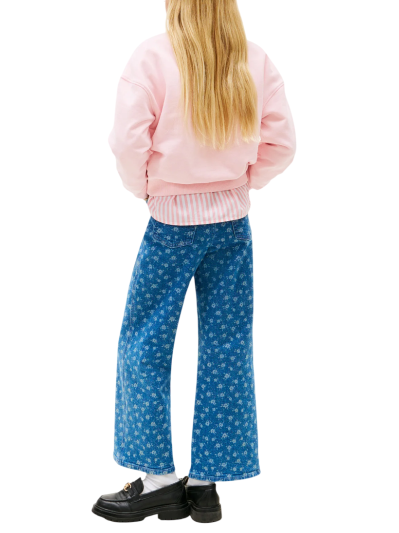Tommy Hilfiger felpa bambina con logo flock rosa KG0KG08992 TG7 Tommy Hilfiger 