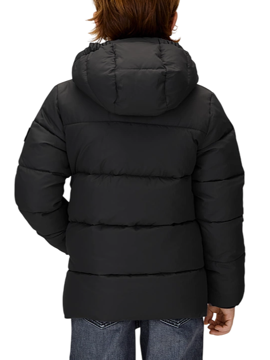 Calvin Klein Jeans piumino bambino con cappuccio nero IB0IB01276 BEH Calvin Klein Jeans 