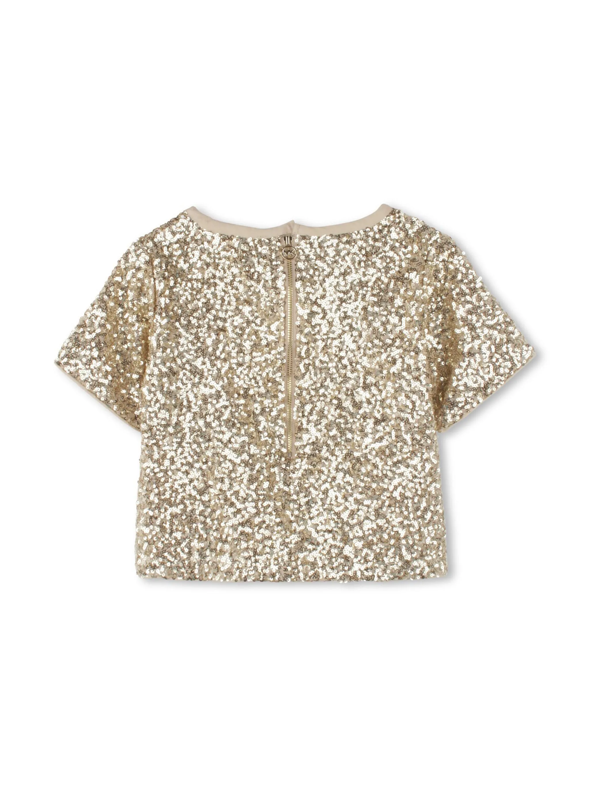 Michael Kors T-shirt manica corta con paillettes oro R30320 ORO CHIARO MICHAEL KORS 